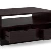 Zephyr Rectangular Solid Wood Coffee Table In Mahogany Finish - Image 2